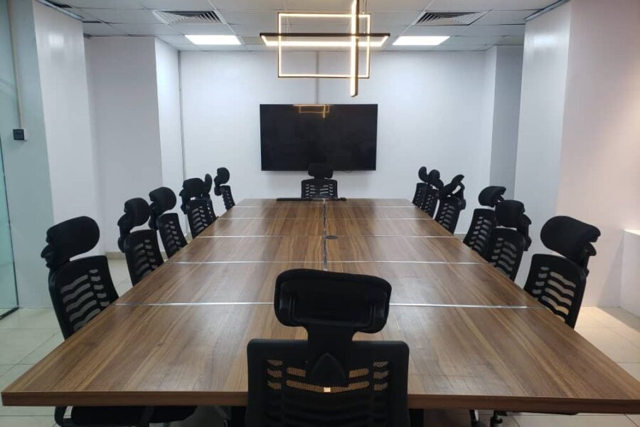 Boardroom with wall display