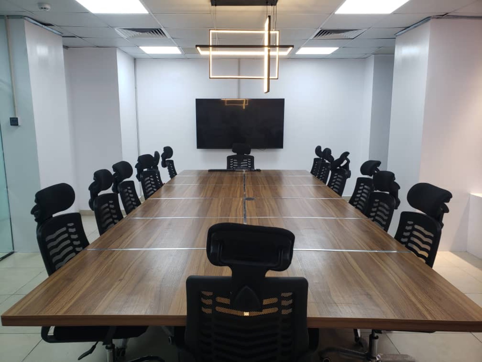 Boardroom with wall display